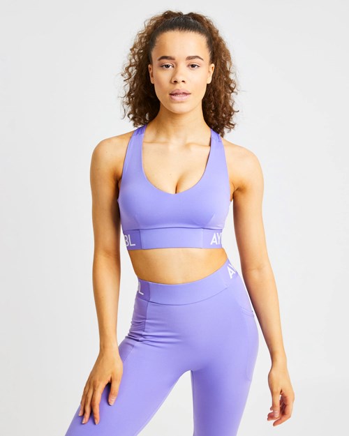 AYBL Treningowe Sports Bra Fioletowe | 417623-SNU