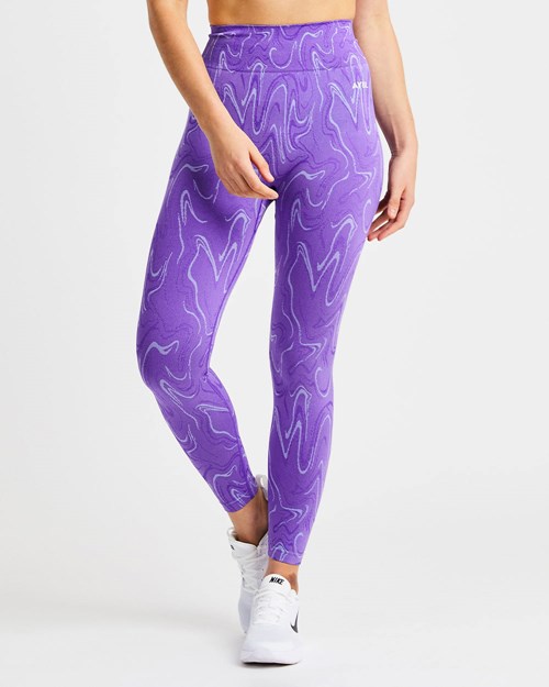 AYBL Velocity Seamless Leggings Fioletowe | 784350-BWK