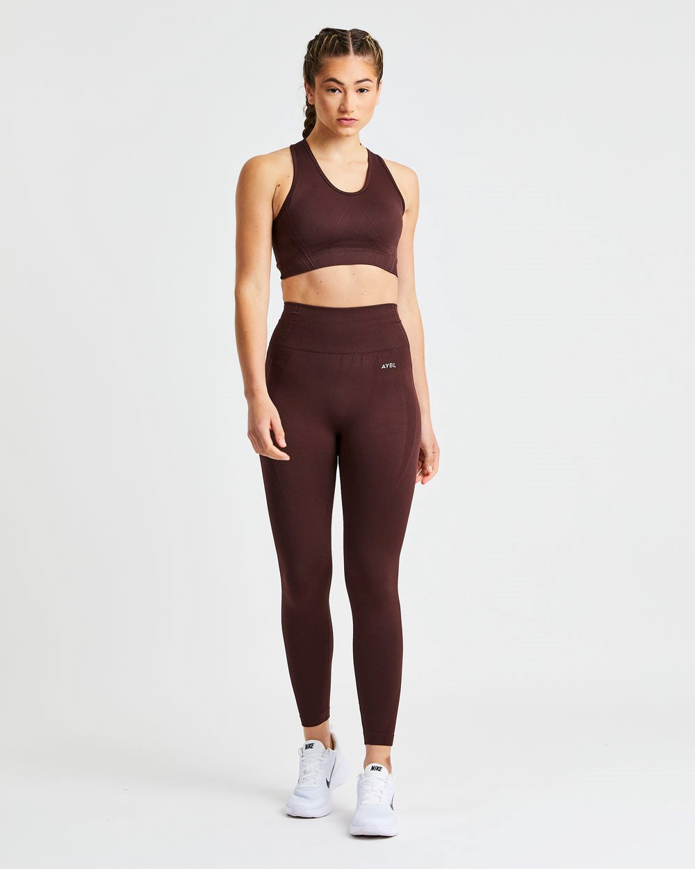 AYBL Balance V2 Seamless Leggings Czekolada Brązowe | 814369-TAL