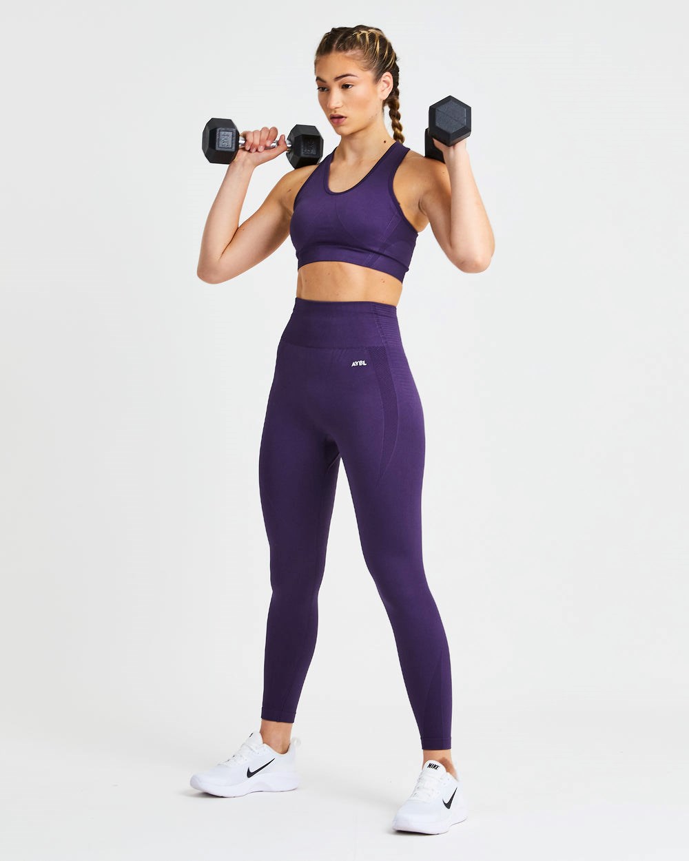 AYBL Balance V2 Seamless Leggings Fioletowe | 795384-QED