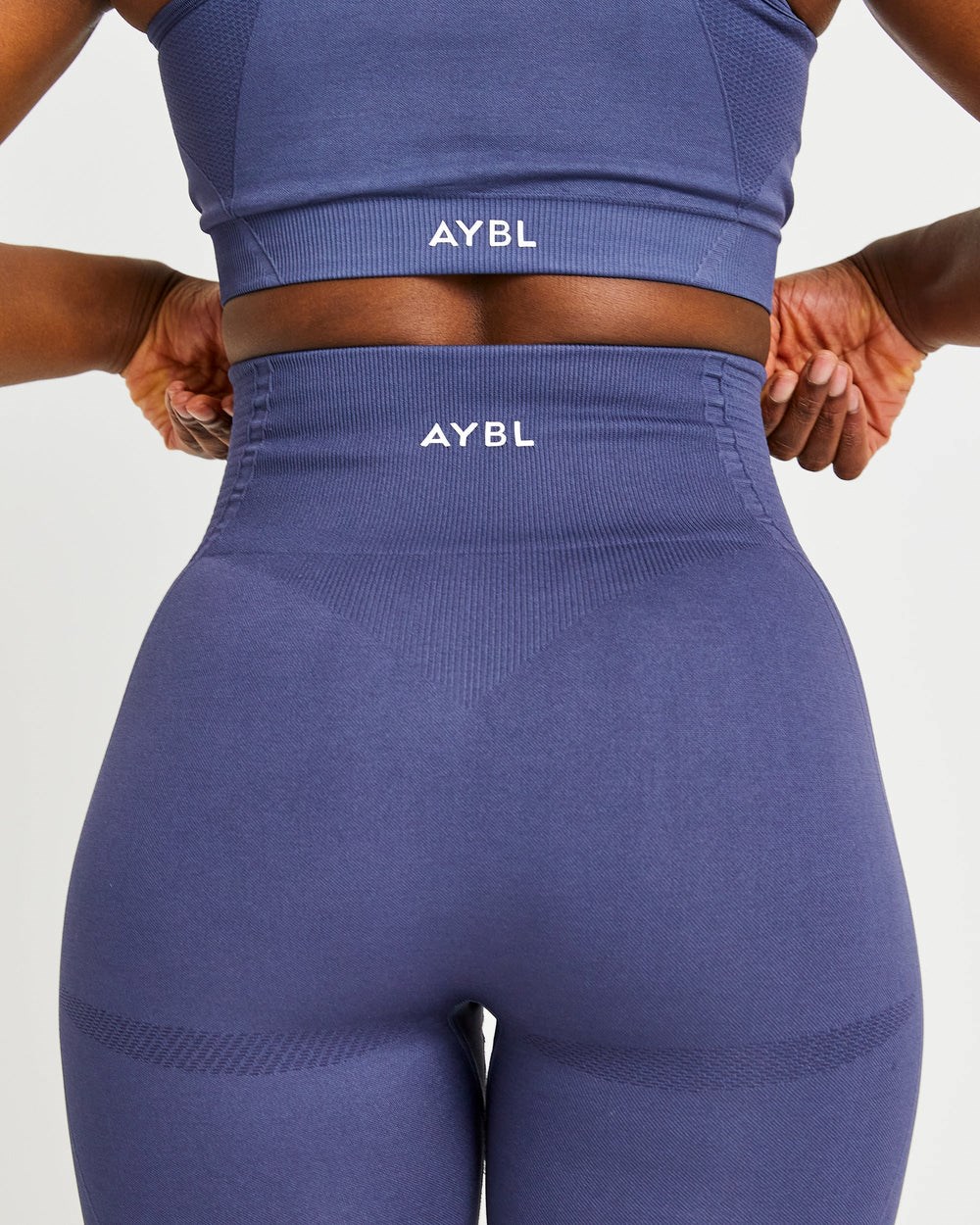 AYBL Balance V2 Seamless Leggings Granatowe Niebieskie | 082197-TXK