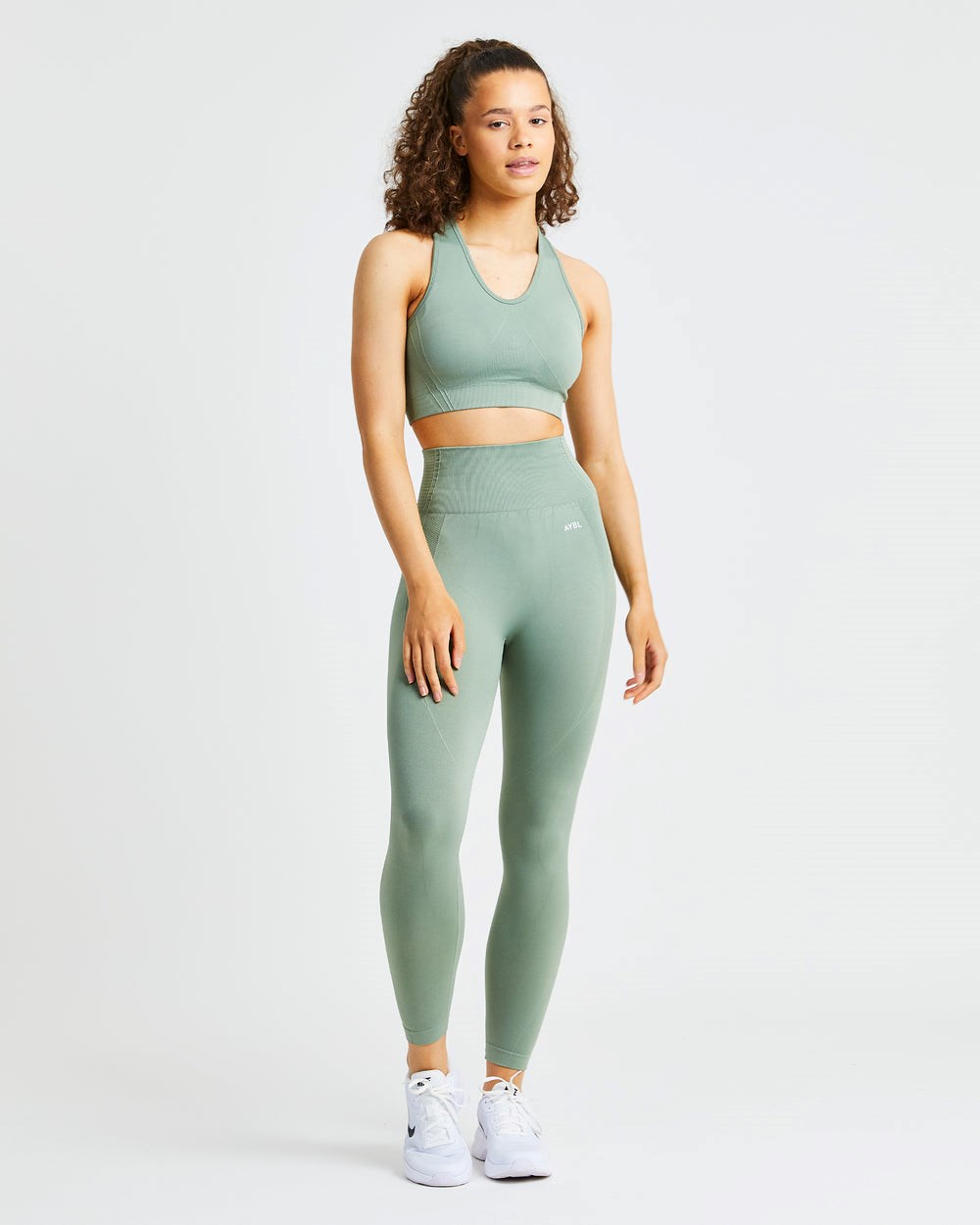 AYBL Balance V2 Seamless Leggings Oliwkowe Zielone | 324706-JCY