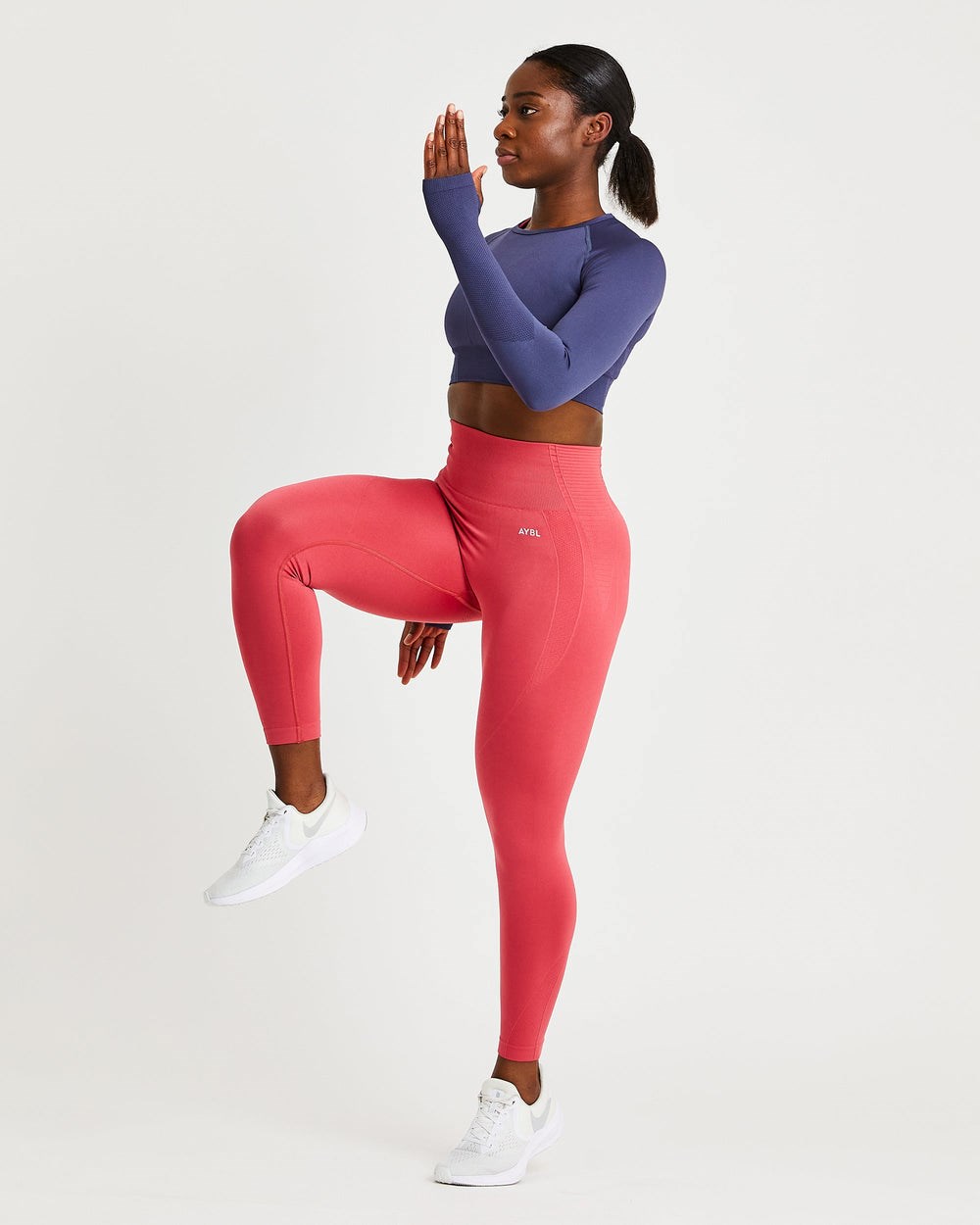 AYBL Balance V2 Seamless Leggings Różowe | 015964-KGE