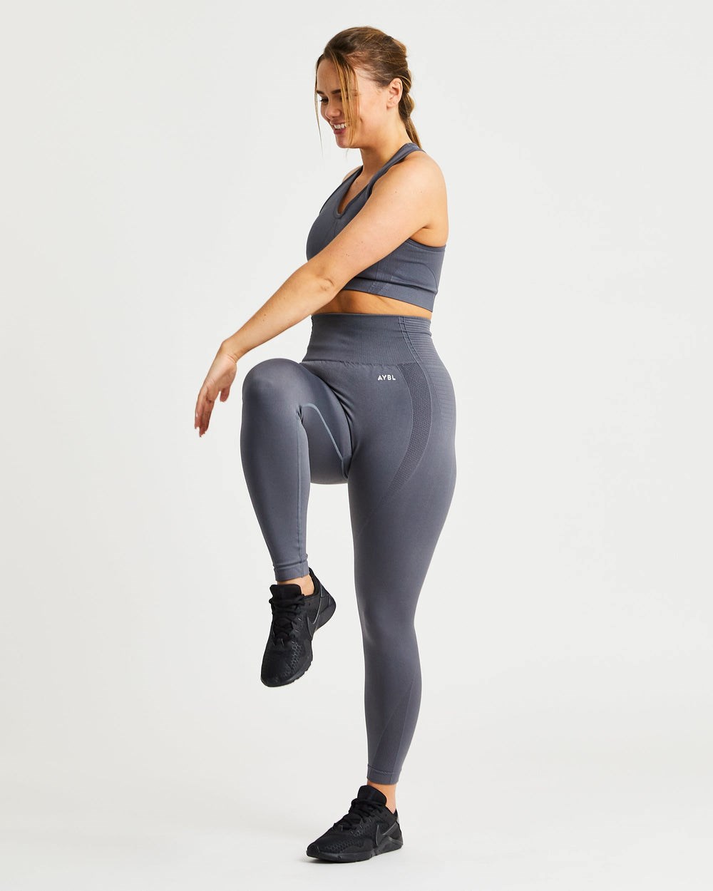 AYBL Balance V2 Seamless Leggings Szare | 024396-AKF