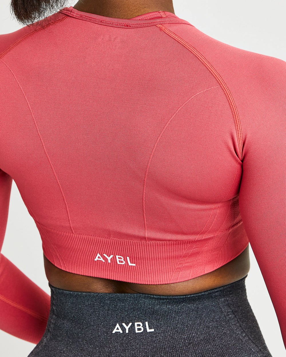 AYBL Balance V2 Seamless Long Sleeve Crop Top Różowe | 294756-AIS