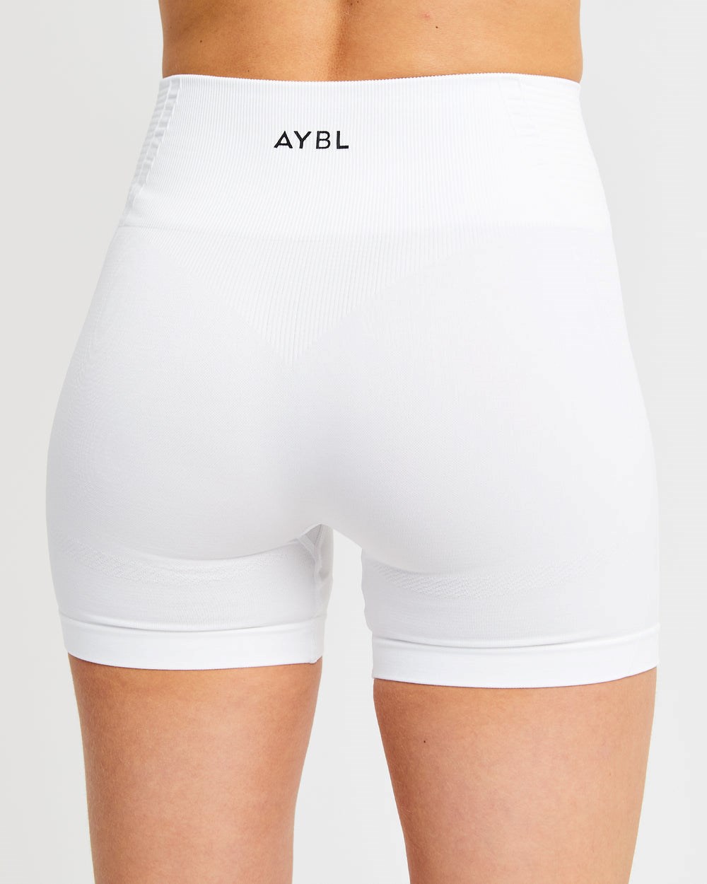 AYBL Balance V2 Seamless Shorts Białe | 876159-OHT