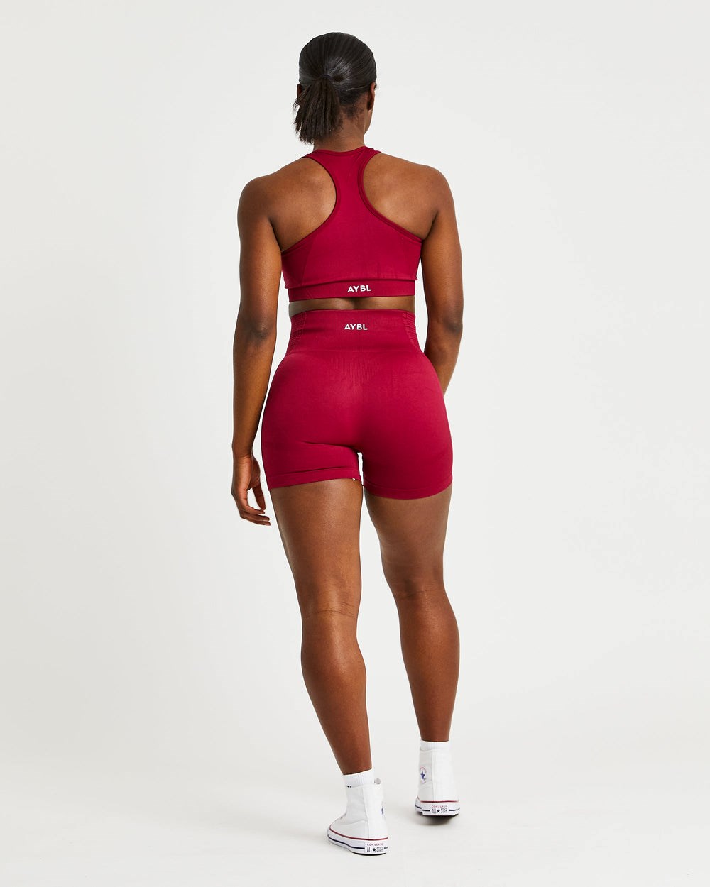 AYBL Balance V2 Seamless Shorts Czerwone | 589741-HAG