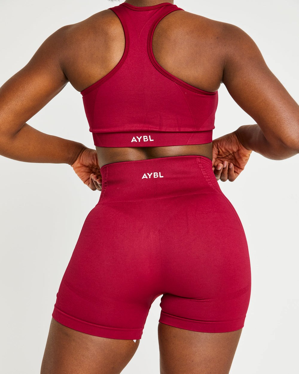 AYBL Balance V2 Seamless Shorts Czerwone | 589741-HAG