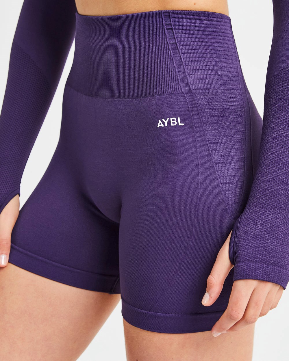 AYBL Balance V2 Seamless Shorts Fioletowe | 192074-YFS