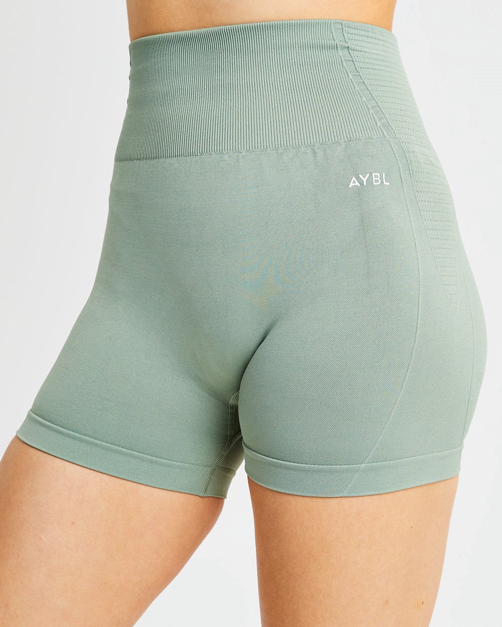 AYBL Balance V2 Seamless Shorts Oliwkowe Zielone | 513729-AVI