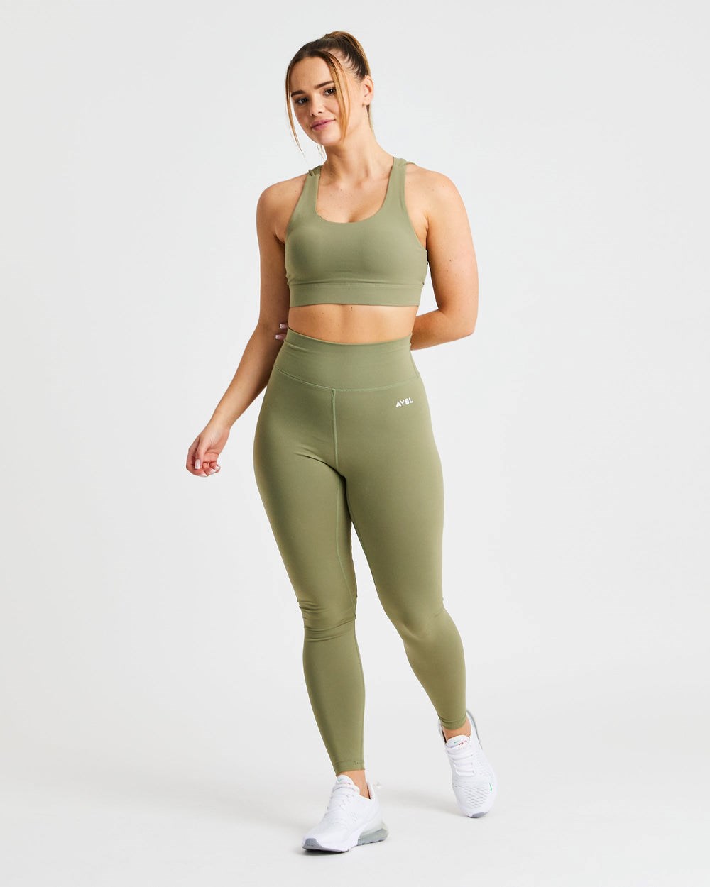 AYBL Core Leggings Oliwkowe | 492508-RQO