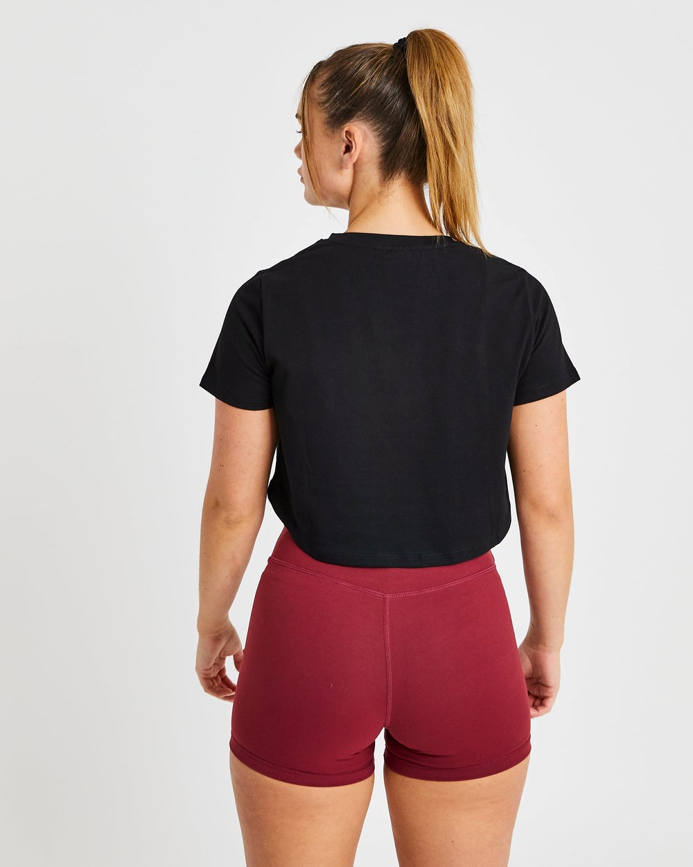 AYBL Crop T Shirt Czarne | 154837-IAD