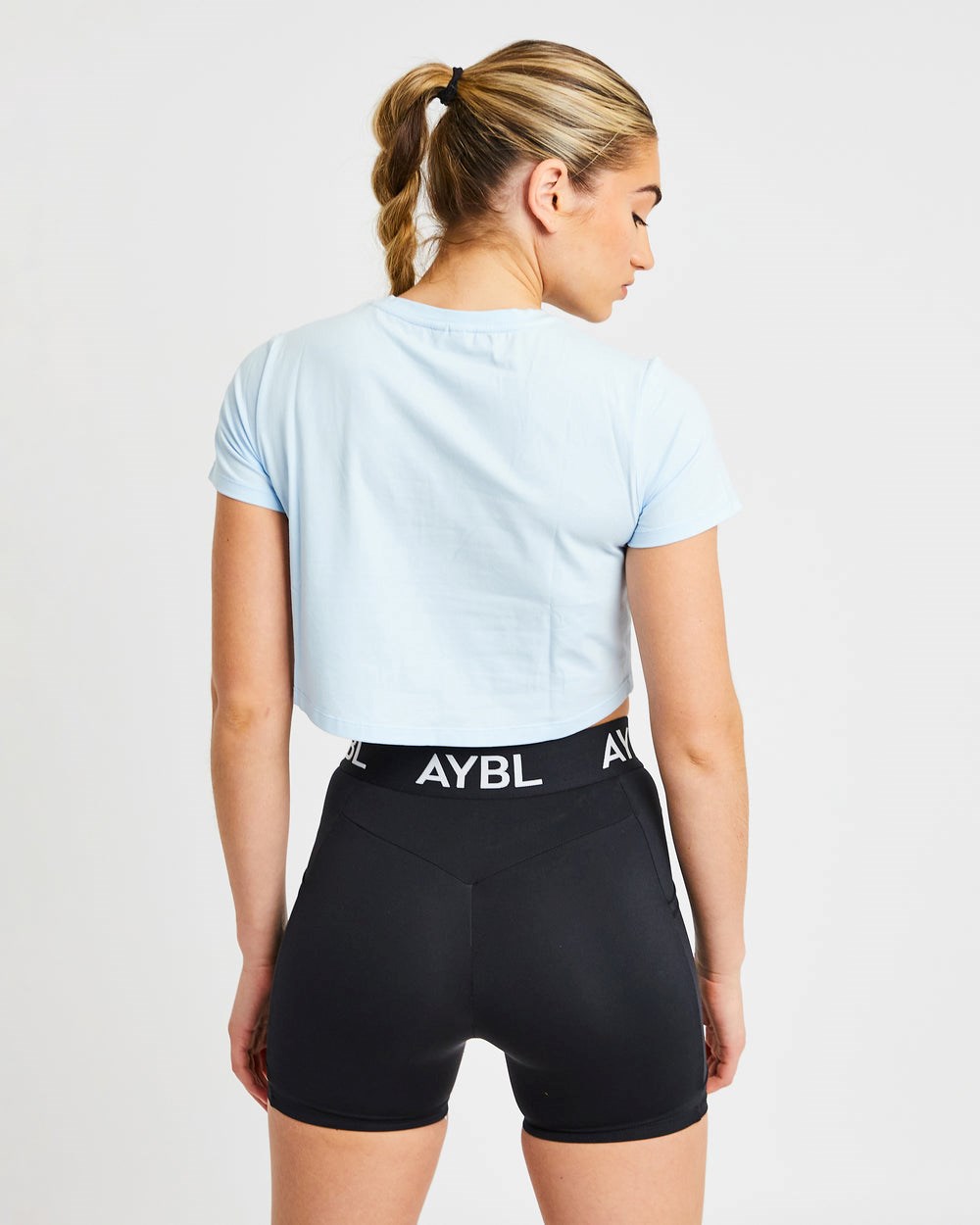 AYBL Crop T Shirt Niebieskie | 794135-HSR