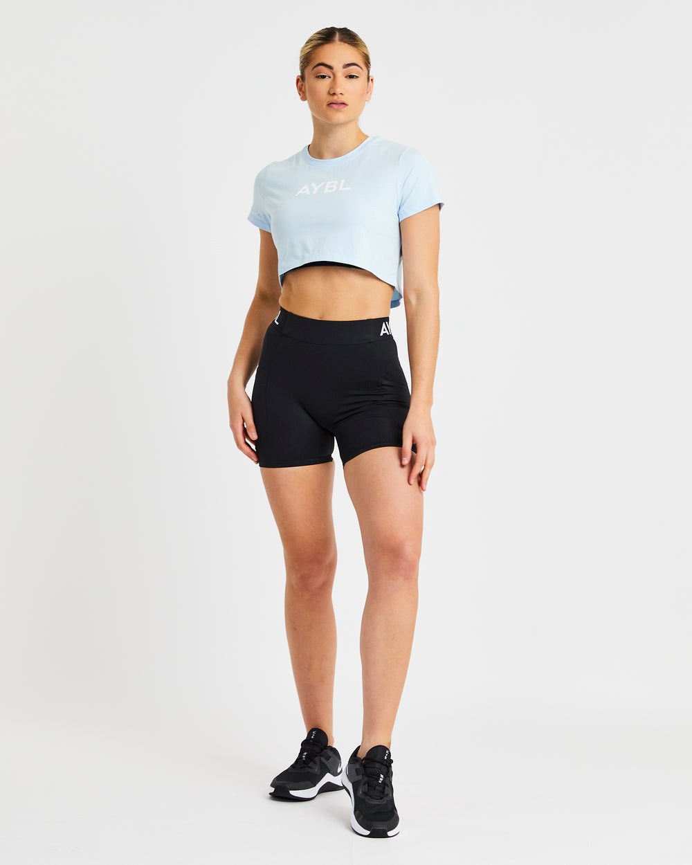 AYBL Crop T Shirt Niebieskie | 794135-HSR