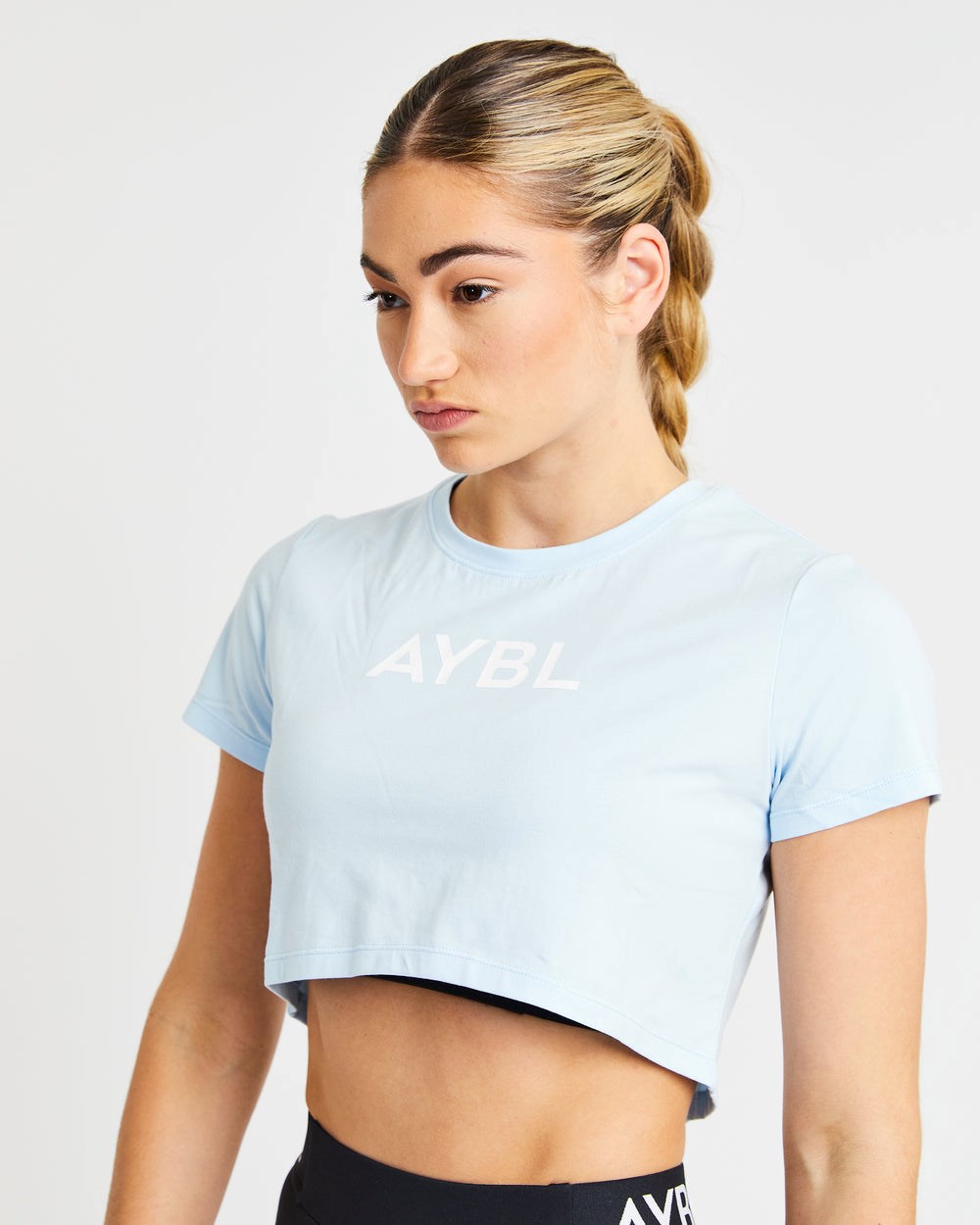 AYBL Crop T Shirt Niebieskie | 794135-HSR