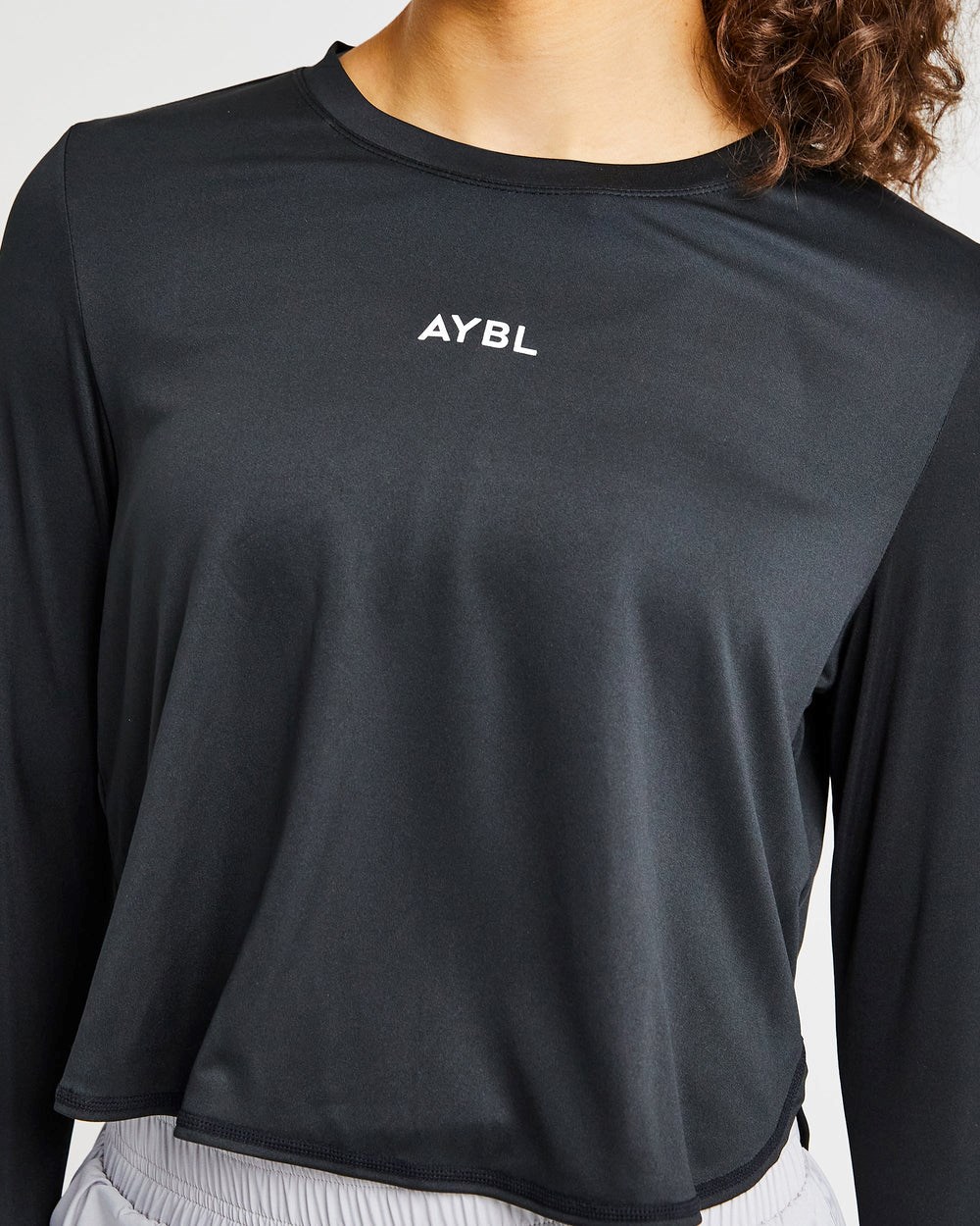 AYBL Define Long Sleeve Crop T Czarne | 306192-FUB