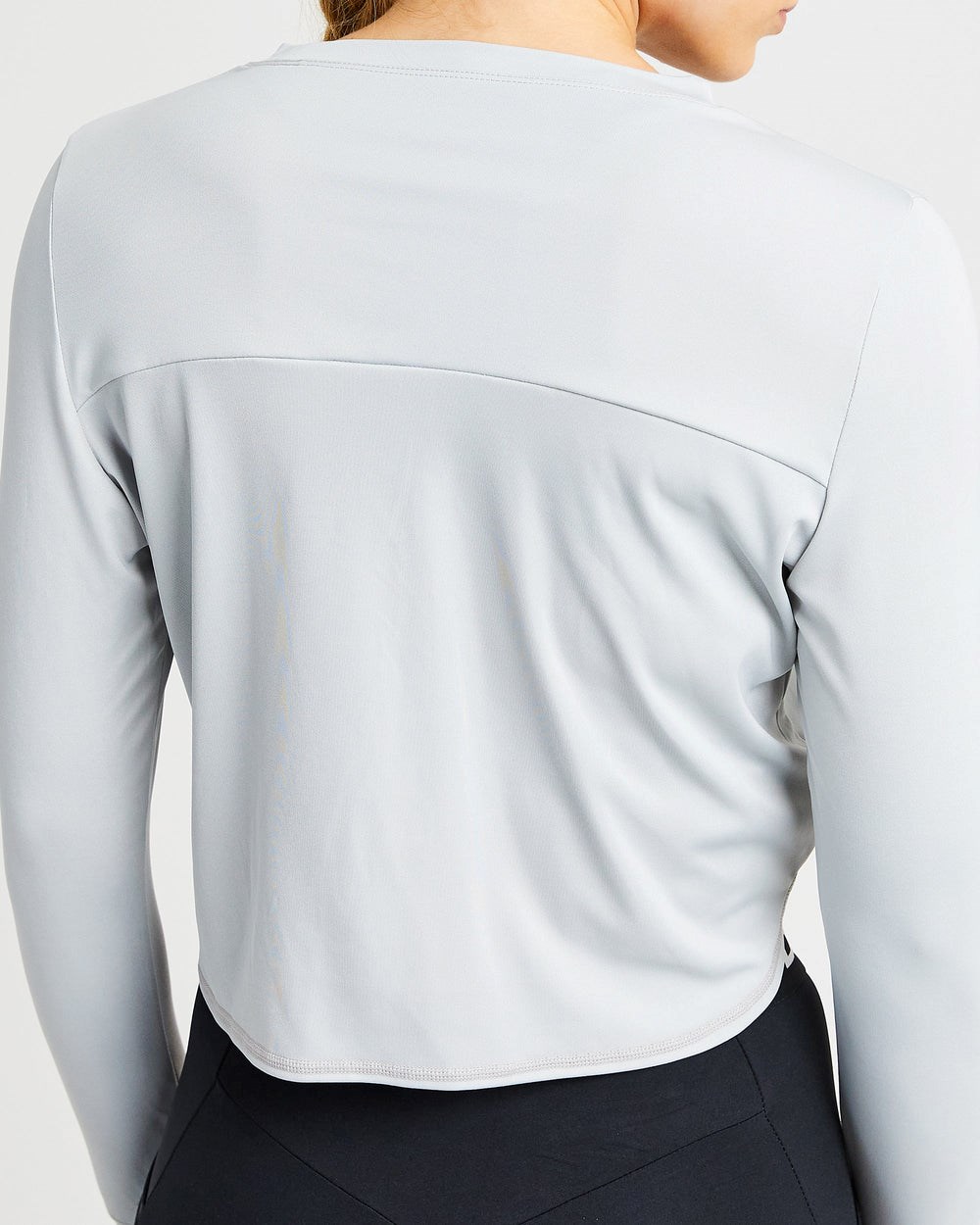 AYBL Define Long Sleeve Crop T Szare | 250714-KSY