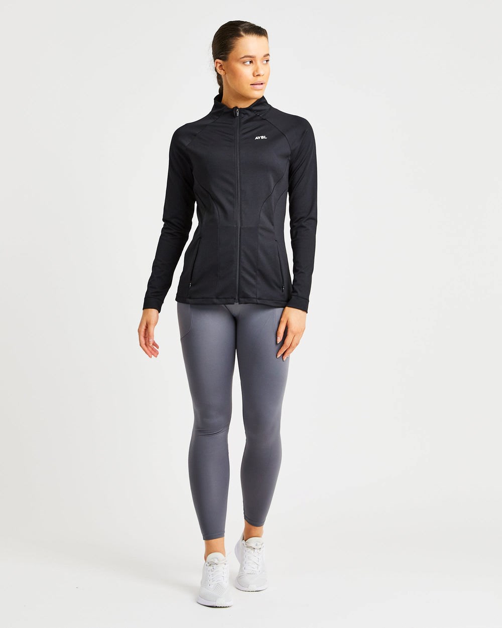 AYBL Effortless Zip Jacket Czarne | 896204-MEC