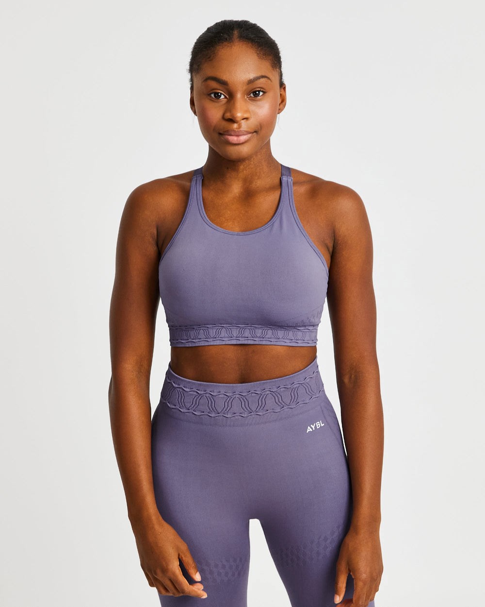 AYBL Elevate Seamless Sports Bra Fioletowe | 714823-IRM