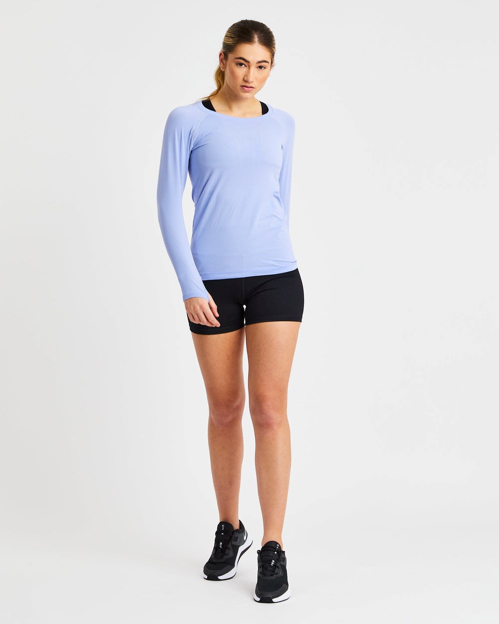 AYBL Embrace Seamless Long Sleeve T Shirt Niebieskie | 529043-CPF