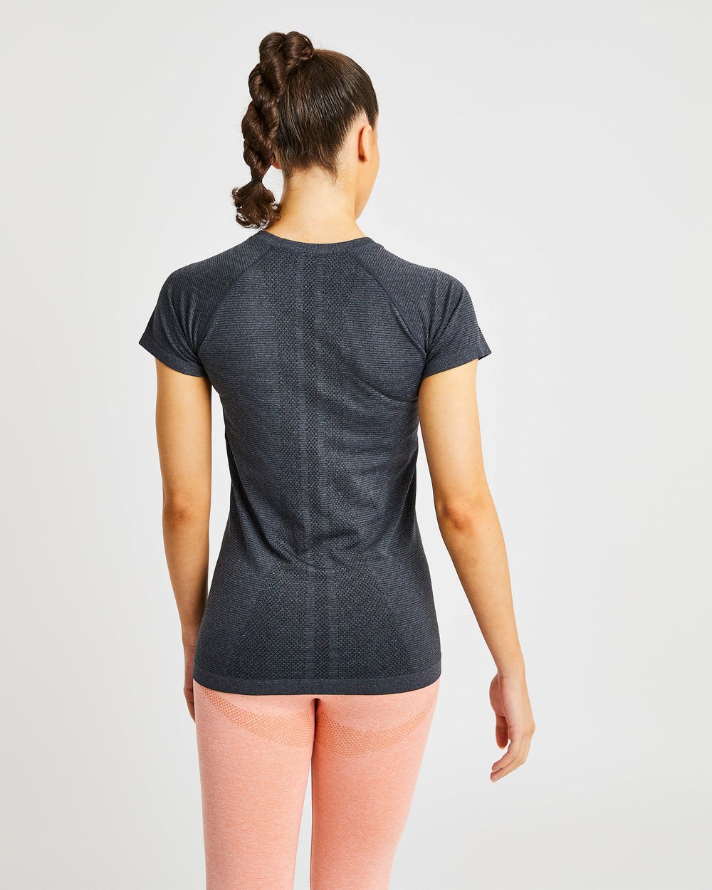 AYBL Embrace Seamless T Shirt Czarne | 780916-HXO