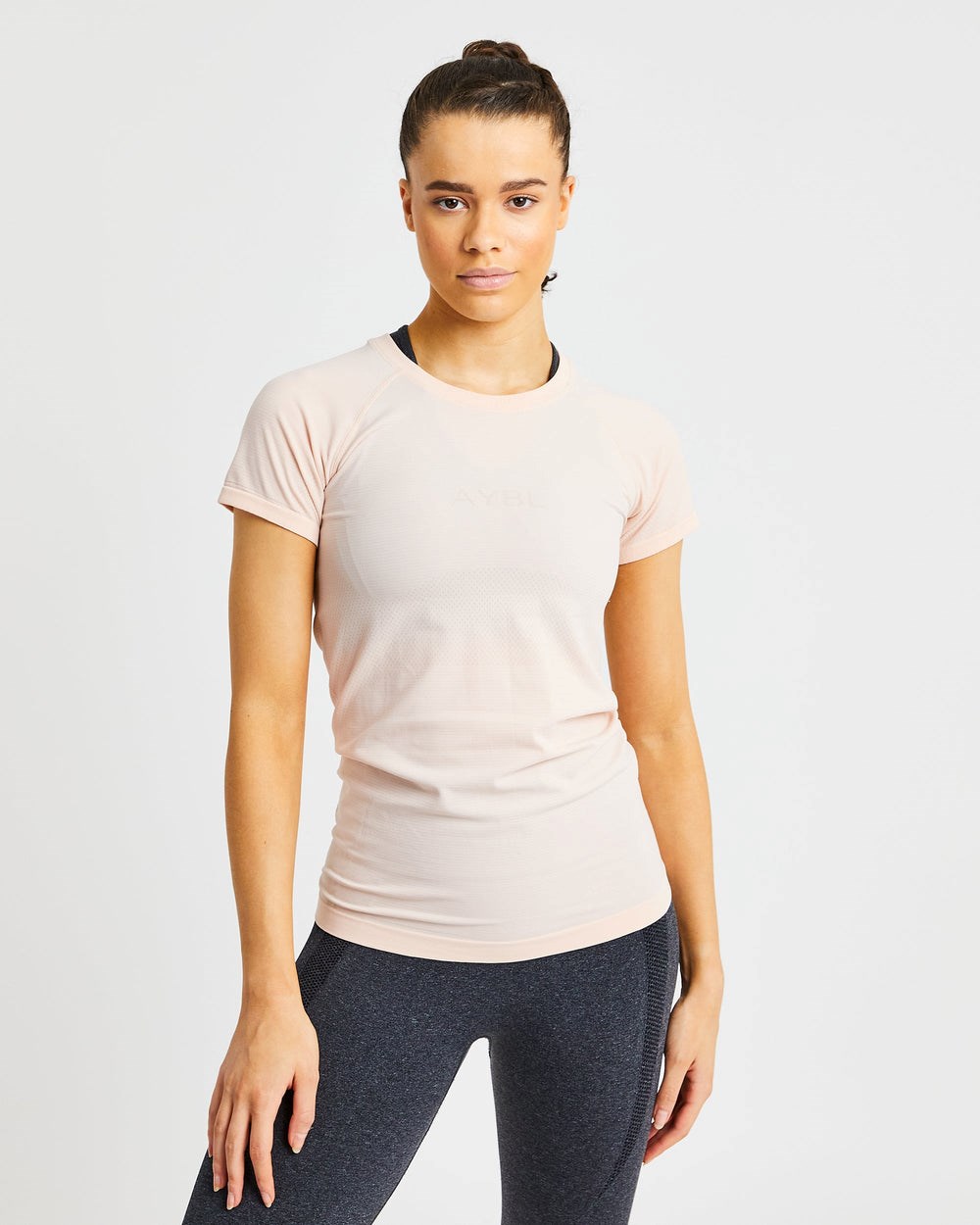 AYBL Embrace Seamless T Shirt Soft Peach | 219580-IOB