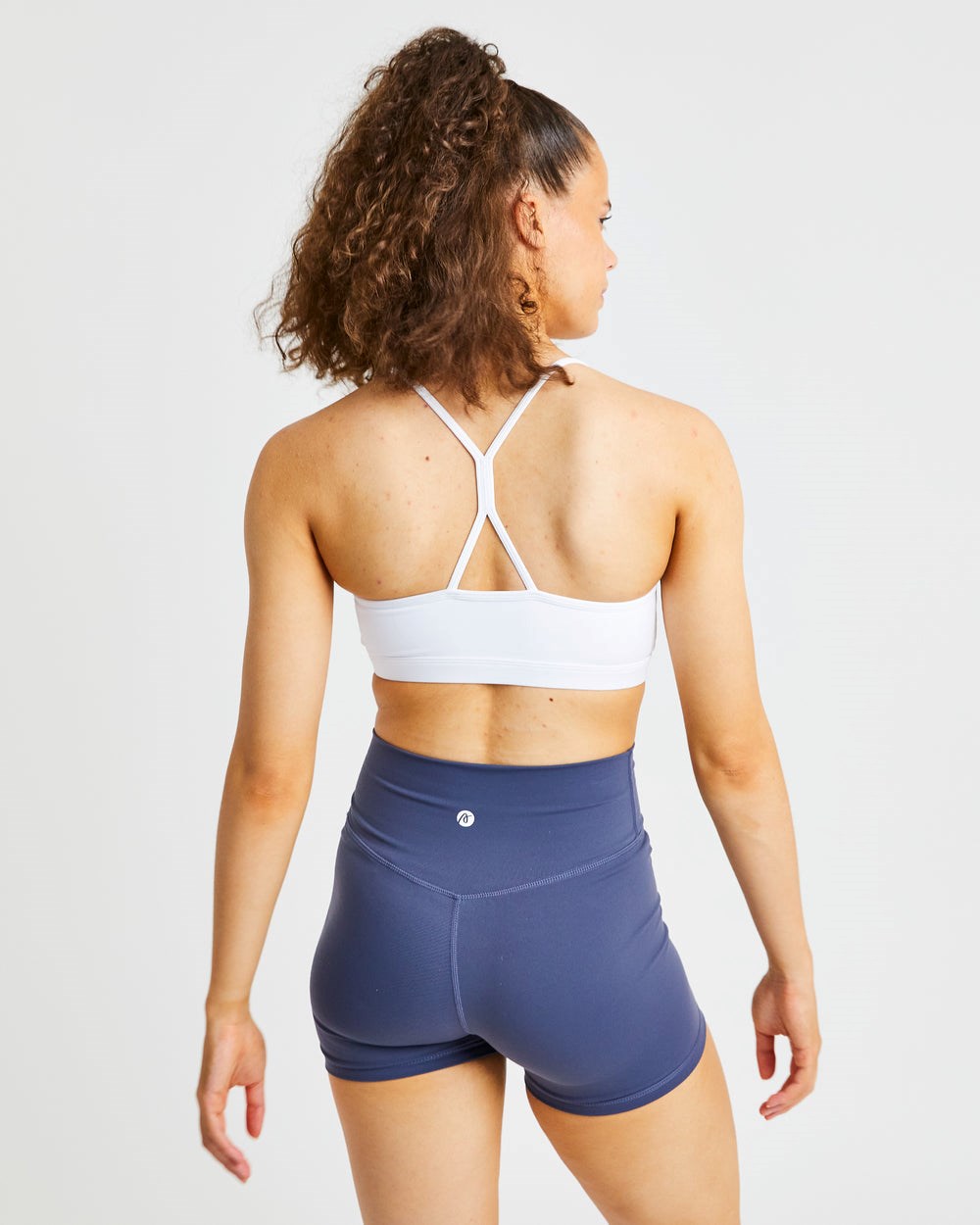 AYBL Essential Ruched Sports Bra Białe | 025738-OUV