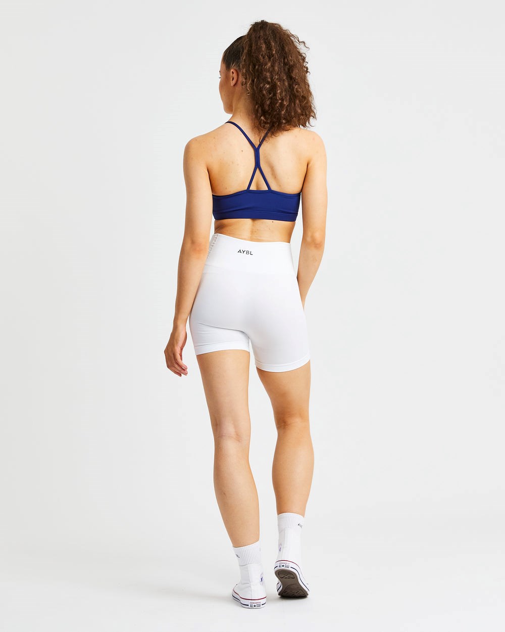 AYBL Essential Ruched Sports Bra Granatowe | 097541-CDS