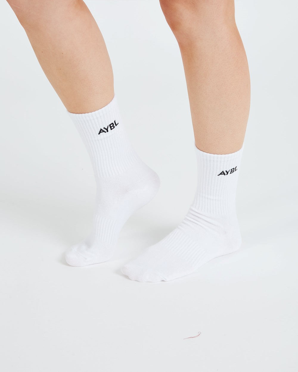 AYBL Everyday Crew Socks (3 Pack) Białe | 231570-RID