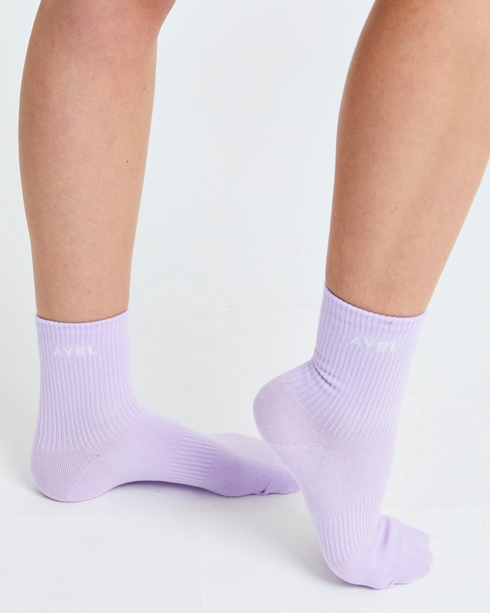 AYBL Everyday Crew Socks (3 Pack) Fioletowe | 534620-CZY