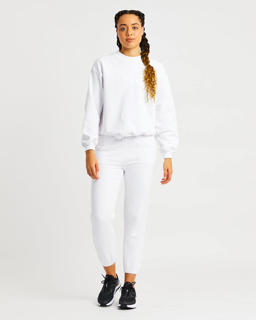 AYBL Everyday Oversized Joggers Białe | 539468-CDS