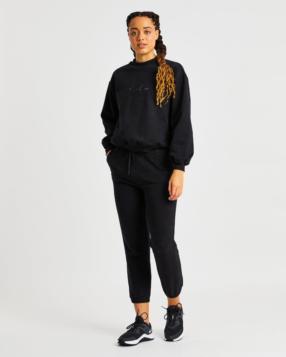 AYBL Everyday Oversized Joggers Czarne | 258314-PSD