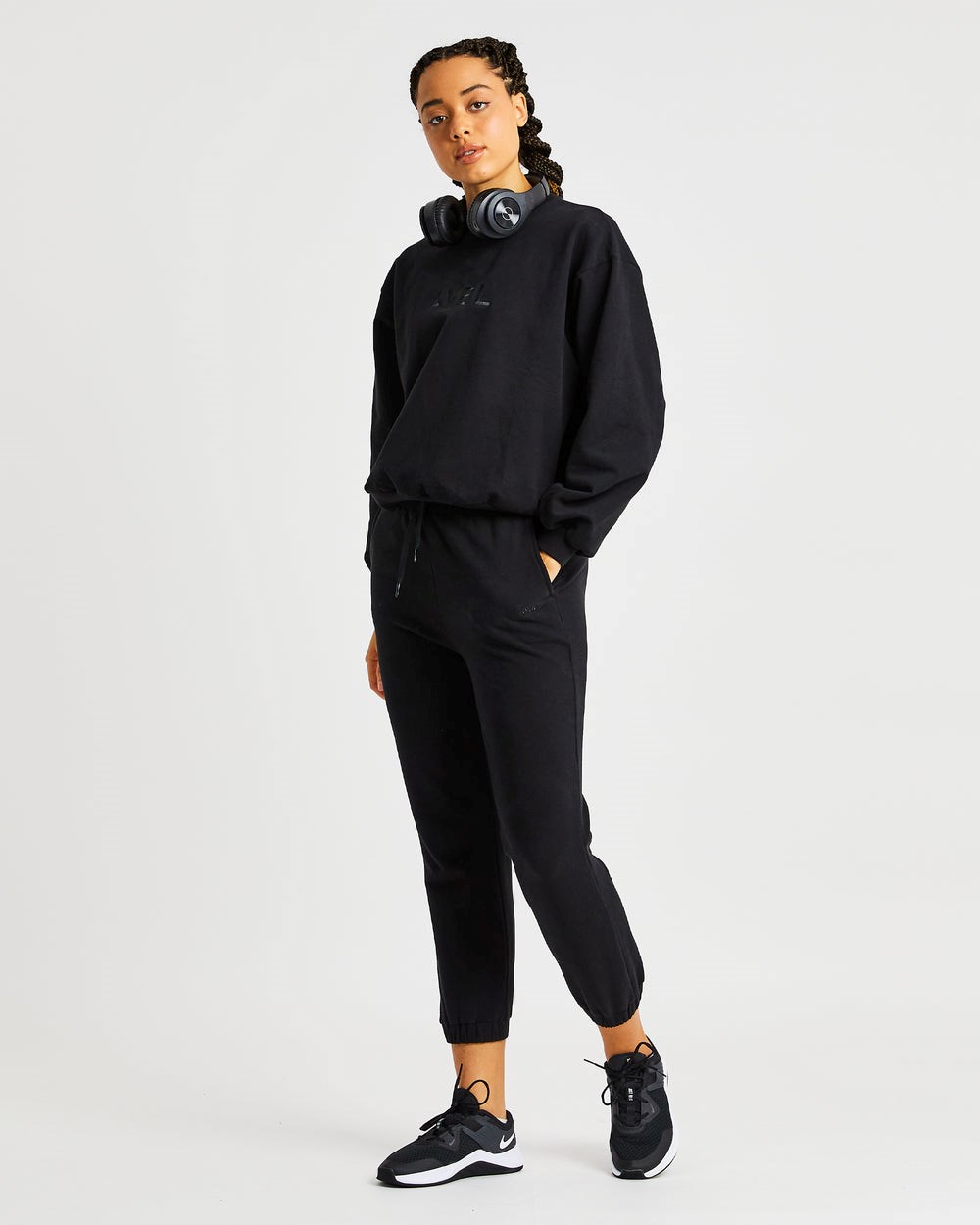 AYBL Everyday Oversized Joggers Czarne | 921538-GXR