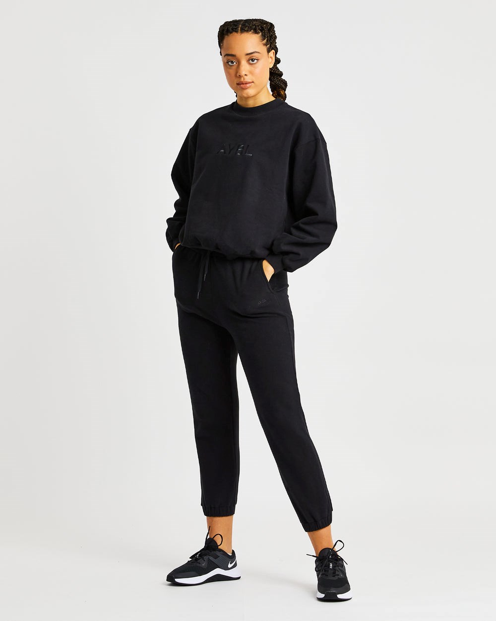 AYBL Everyday Oversized Joggers Czarne | 921538-GXR