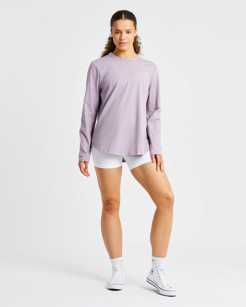 AYBL Everyday Oversized Long Sleeve T Shirt Muted Mauve | 361724-EKV