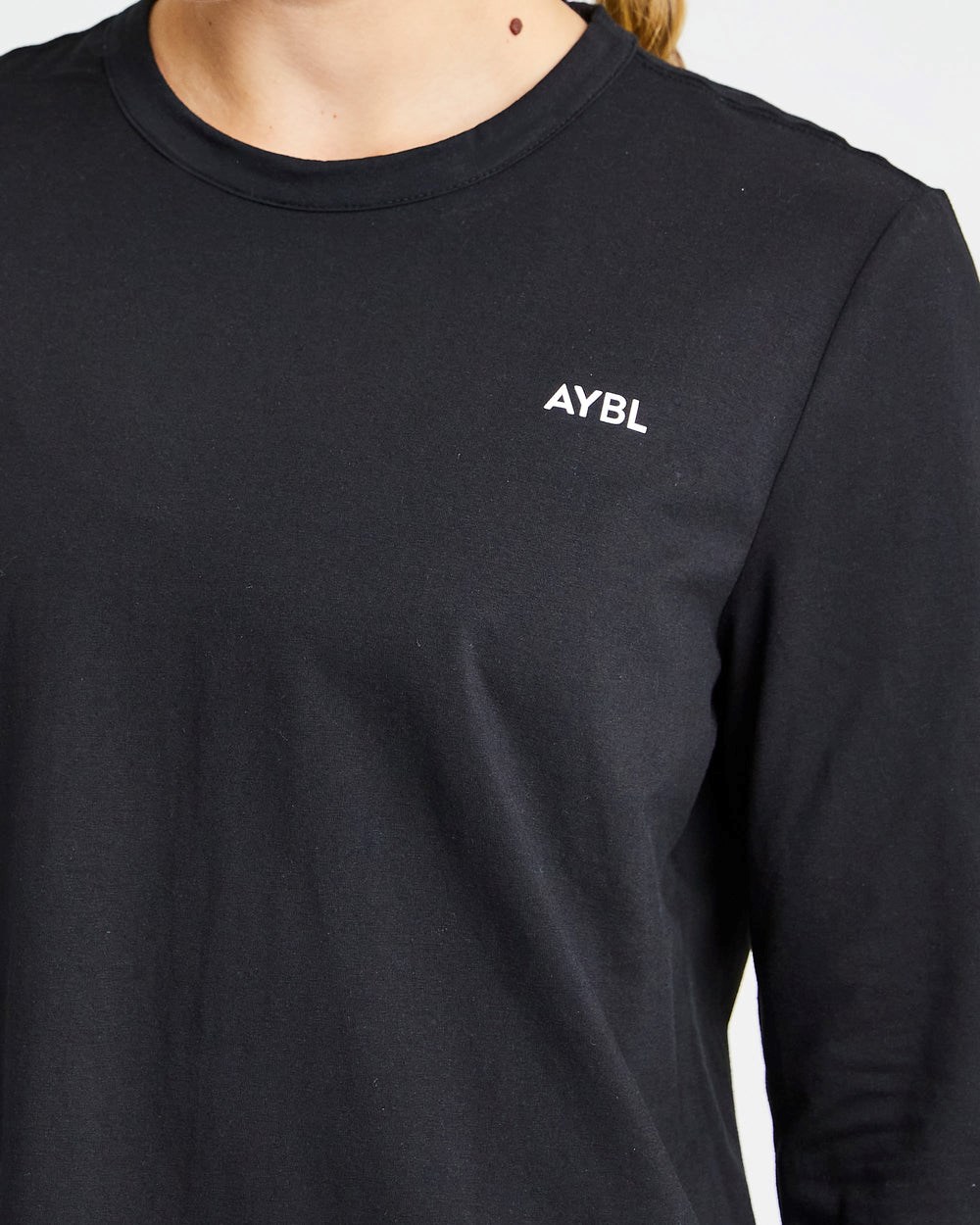 AYBL Everyday Oversized Long Sleeve T Shirt Czarne | 950738-IGS