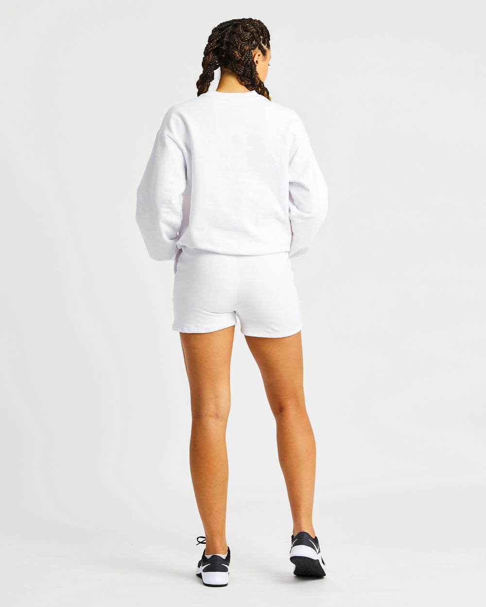 AYBL Everyday Oversized Shorts Białe | 064271-RGS