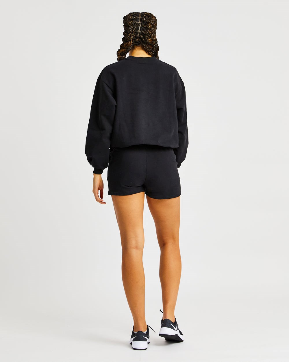 AYBL Everyday Oversized Shorts Czarne | 456902-AWY