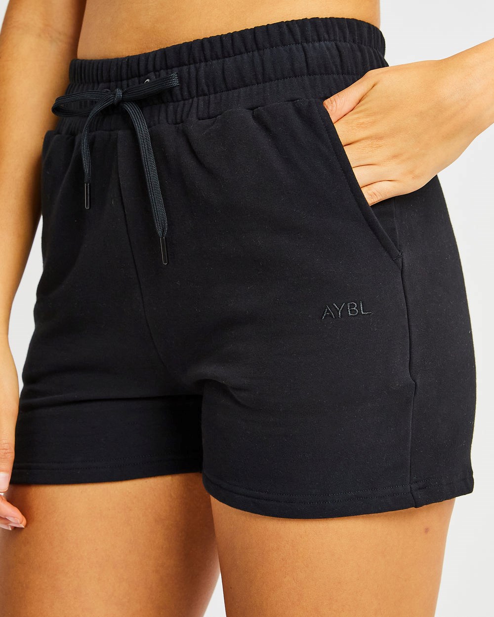 AYBL Everyday Oversized Shorts Czarne | 456902-AWY