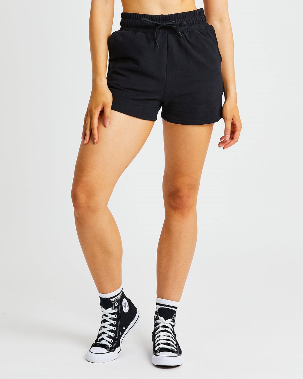 AYBL Everyday Oversized Shorts Czarne | 456902-AWY