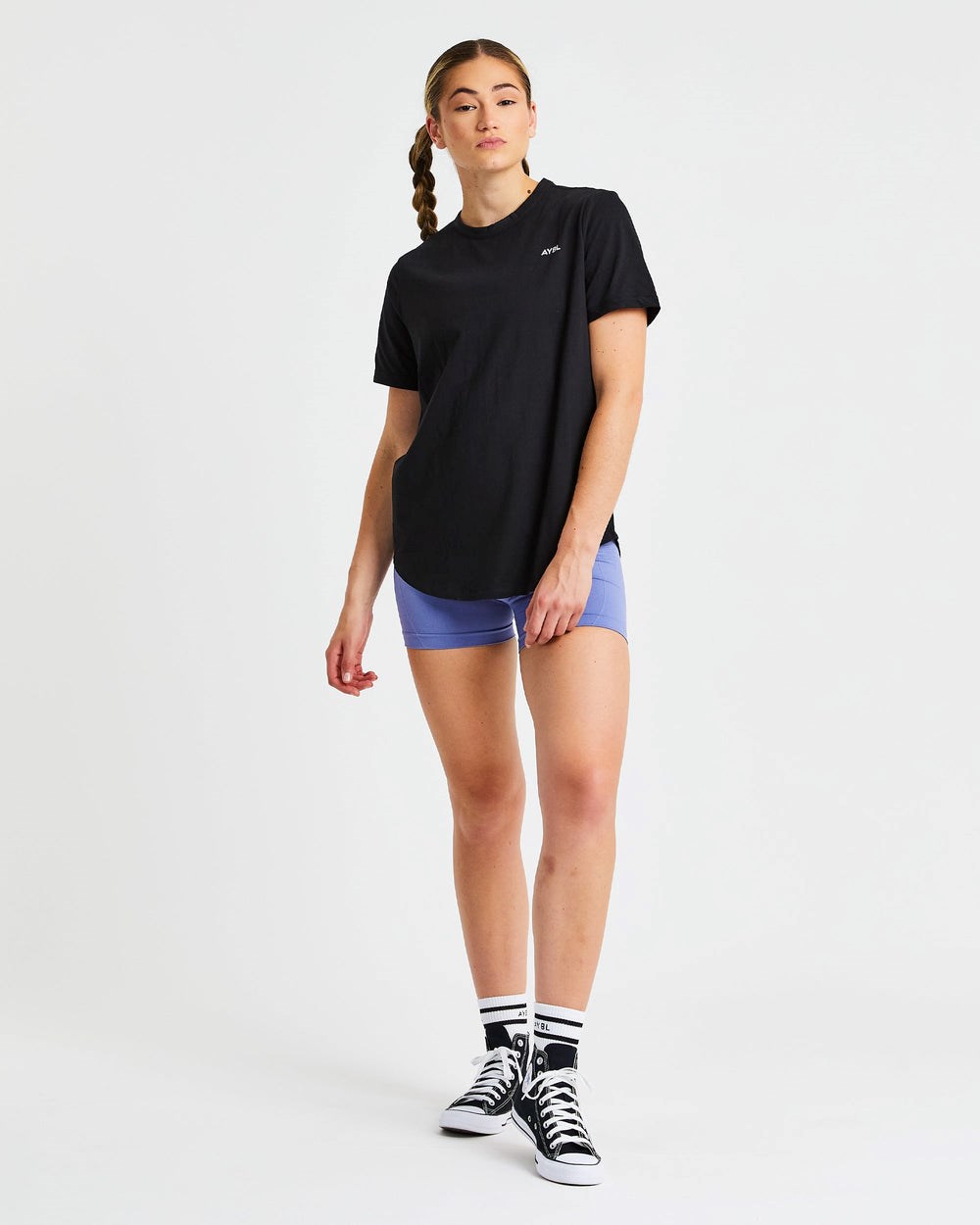 AYBL Everyday Oversized T Shirt Czarne | 682031-LJM