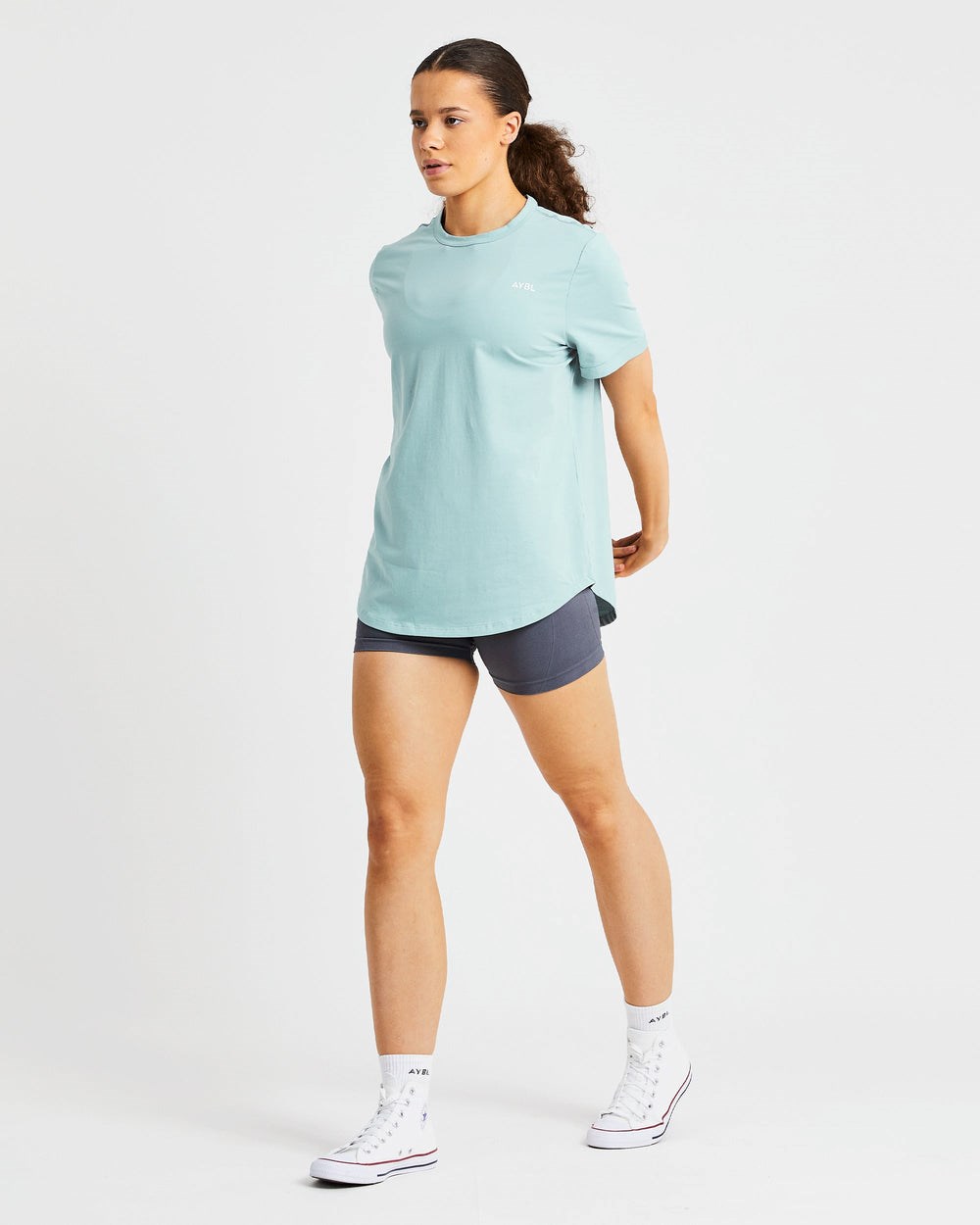 AYBL Everyday Oversized T Shirt Soft Sage | 317592-ZDC