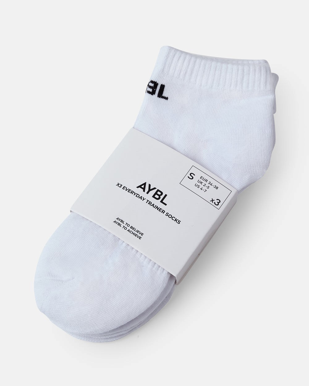 AYBL Everyday Trainer Socks (3 Pack) Białe | 976435-NRL