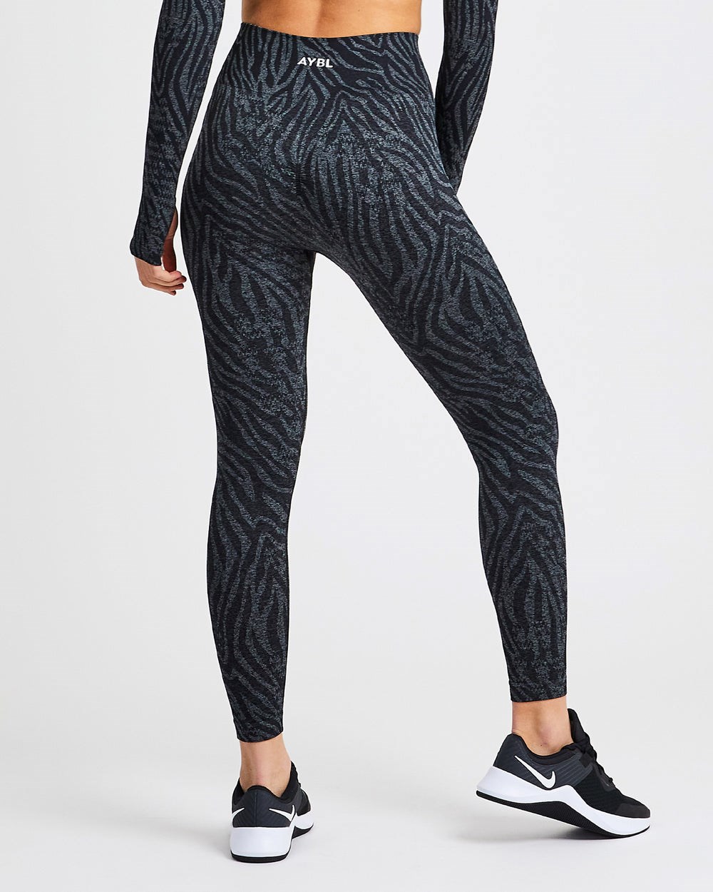 AYBL Evolve Animal Seamless Leggings Czarne | 367895-GJF