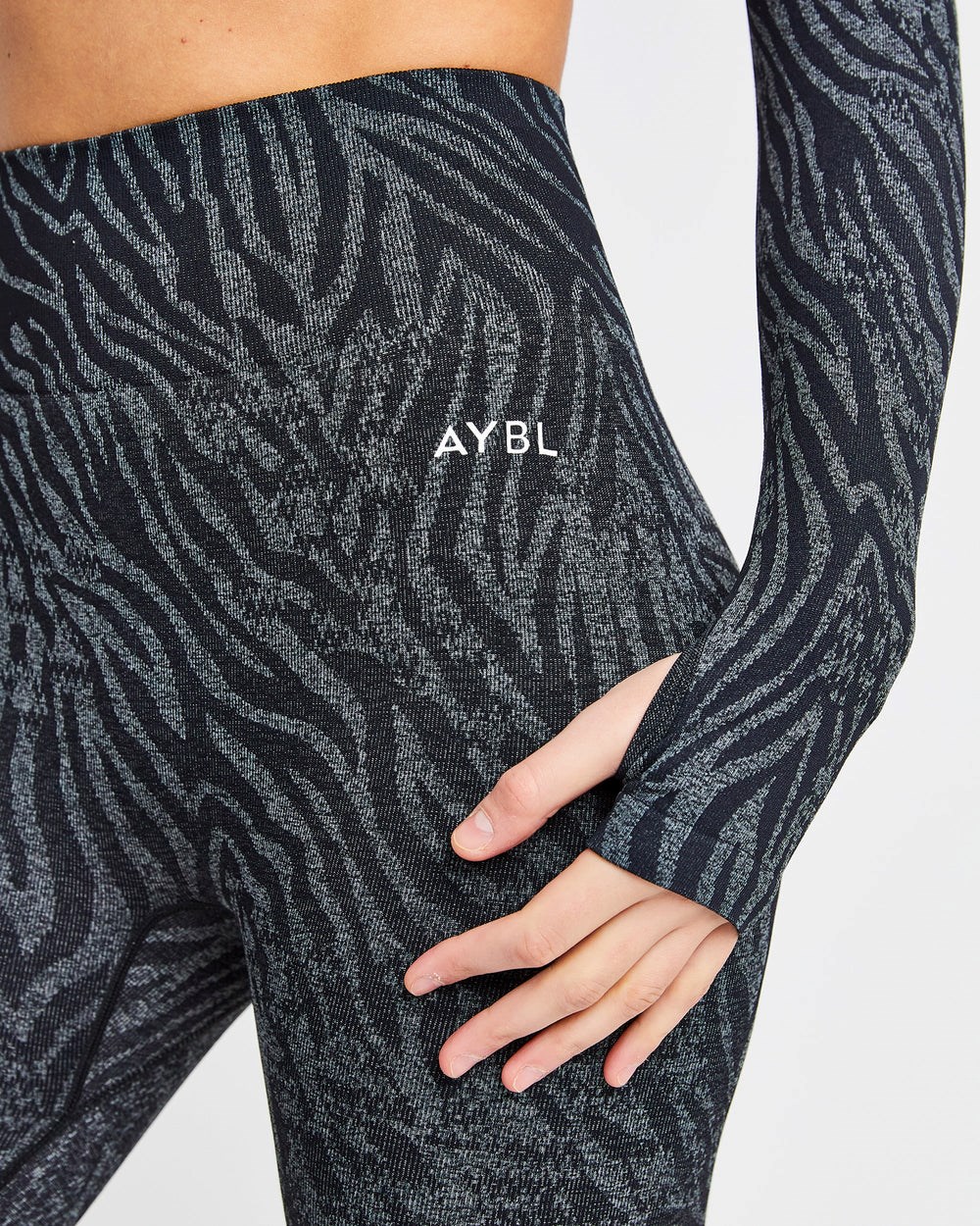 AYBL Evolve Animal Seamless Leggings Czarne | 367895-GJF