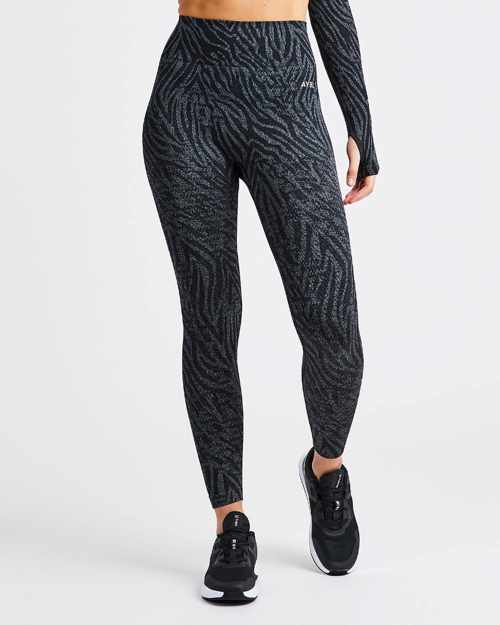 AYBL Evolve Animal Seamless Leggings Czarne | 367895-GJF