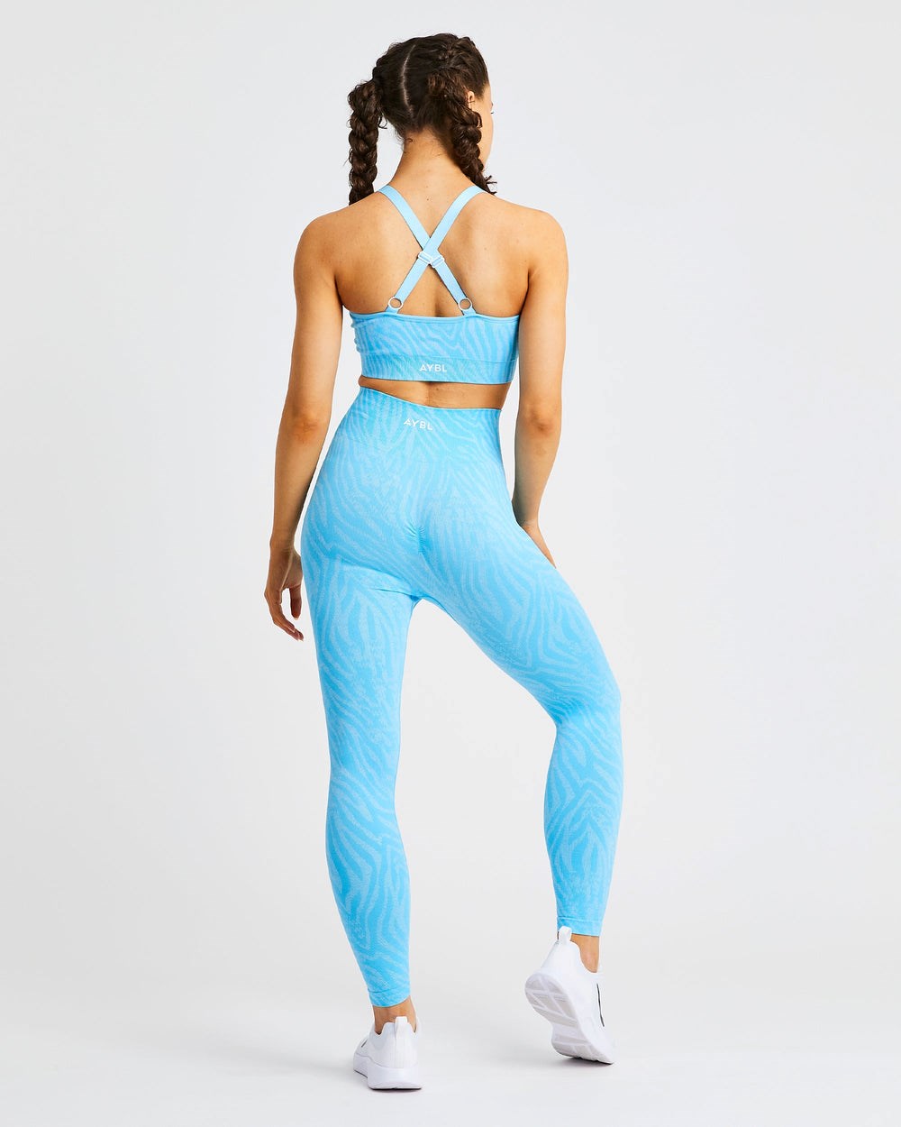 AYBL Evolve Animal Seamless Leggings Niebieskie | 593847-TQX