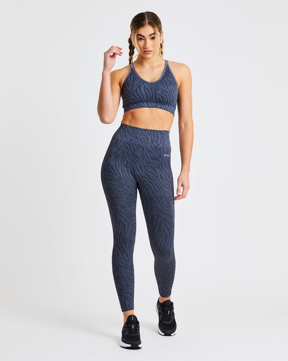 AYBL Evolve Animal Seamless Leggings Niebieskie | 961578-UPG