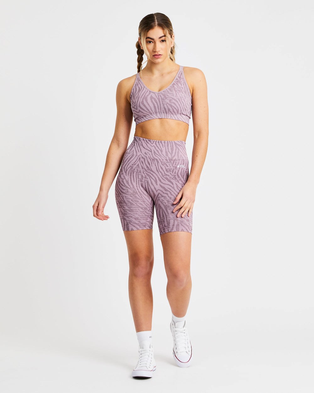 AYBL Evolve Animal Seamless Shorts Mauve Lilac | 468507-LMR