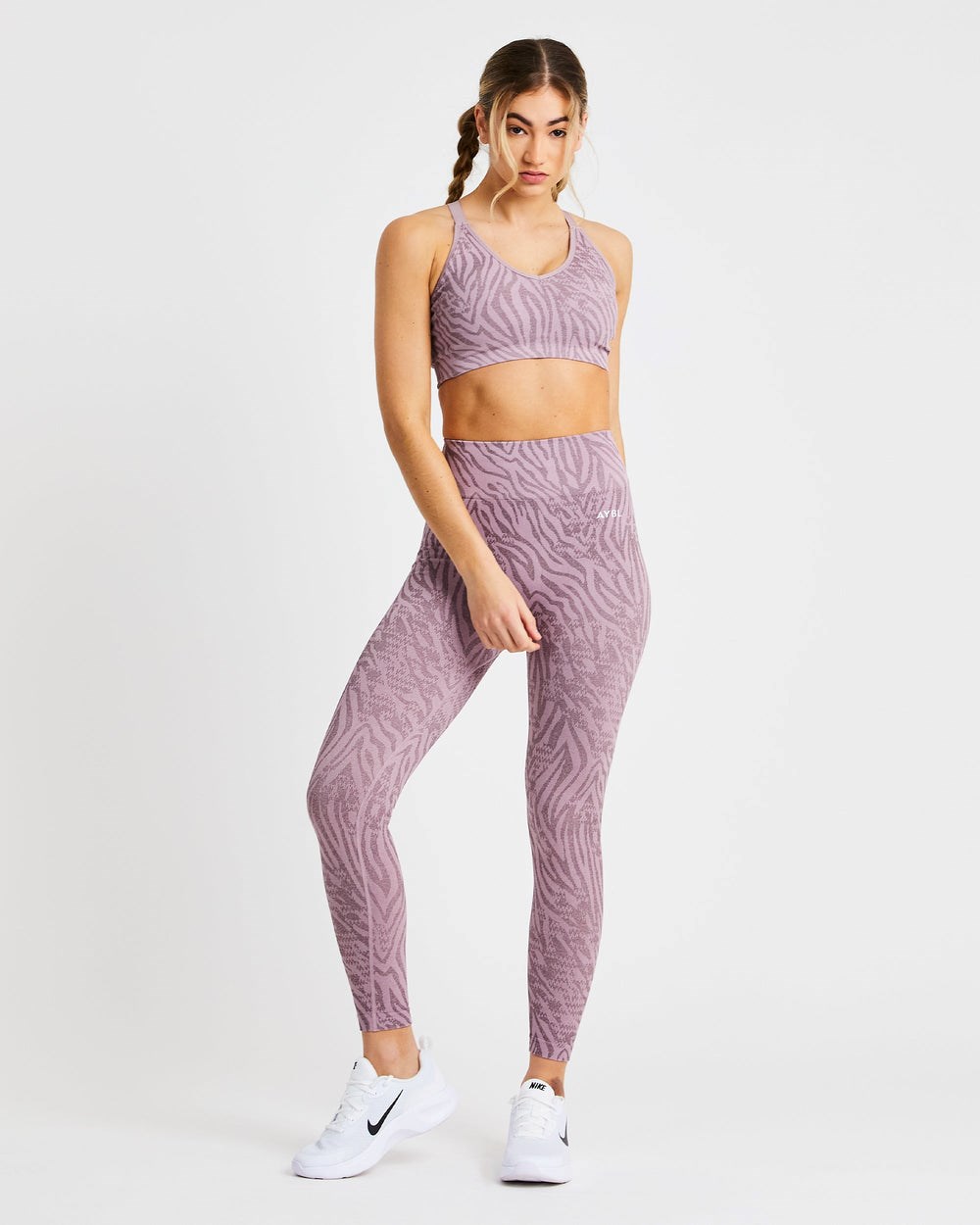 AYBL Evolve Animal Seamless Sports Bra Mauve Lilac | 814203-MBK